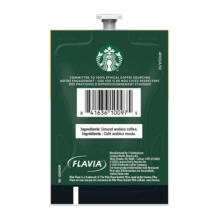 Flavia Starbucks Pike Place Coffee Freshpacks