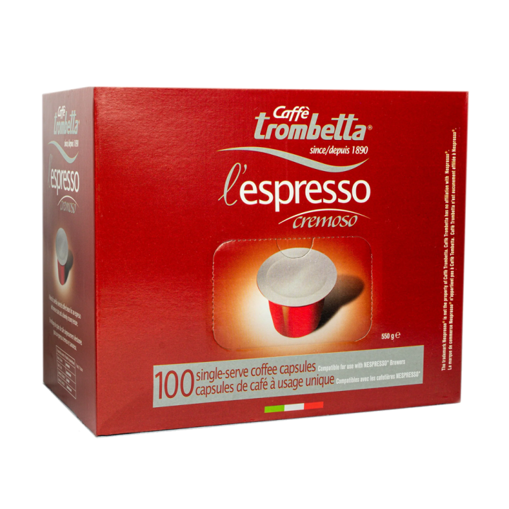 Caffè Trombetta Espresso Coffee Capsules 100ct