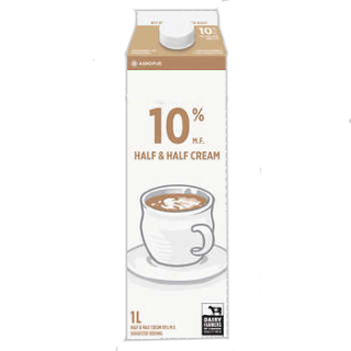 10% Half and Half Cream 1L