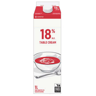 18% Table Cream 1L