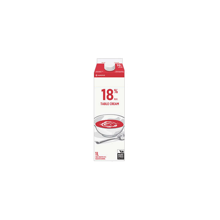 18% Table Cream 1L