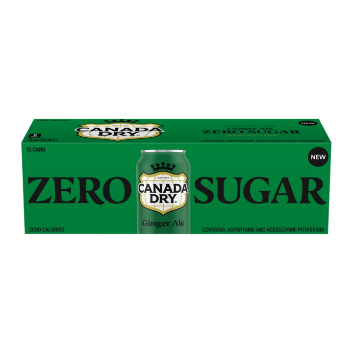 Canada Dry Ginger Ale Zero Sugar Cans 12 x 355 mL