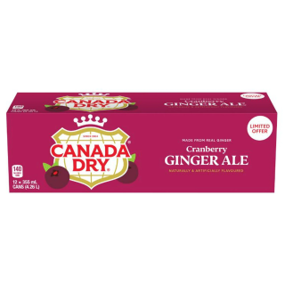 Canada Dry Cranberry Ginger Ale 12x355 mL cans