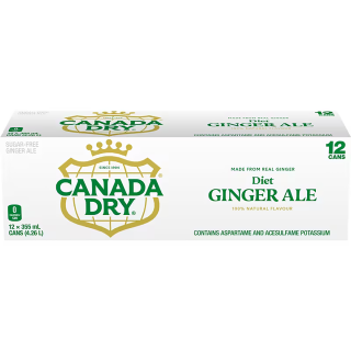 Canada Dry Diet Ginger Ale Cans 12 x 355 mL