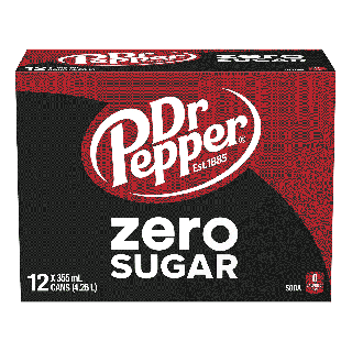 Dr Pepper Zero Sugar 12x355 mL cans