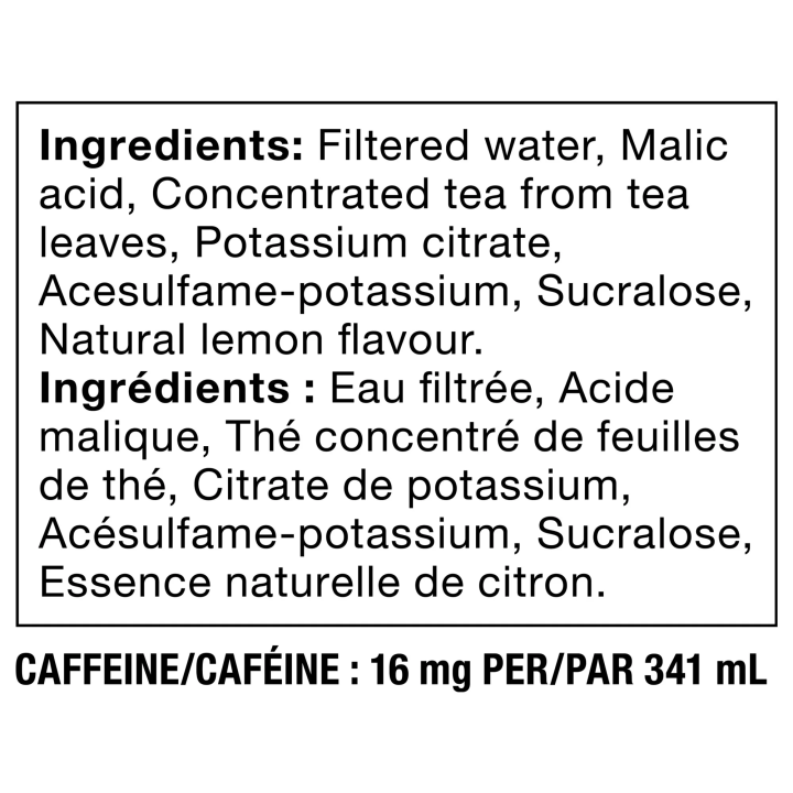 Fuze Iced Tea Zero Sugar Lemon Iced Tea 12x341 mL cans