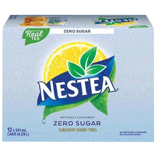 Nestea Lemon Iced Tea Zero Sugar 12x341mL cans