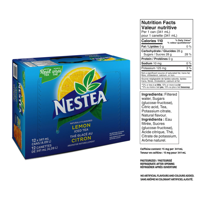 Nestea Lemon Iced Tea 12x341mL cans