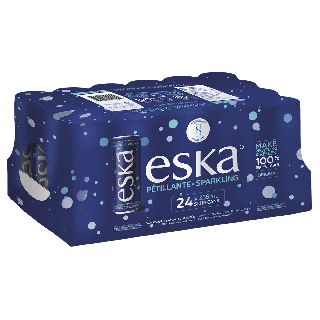 Eska Carbonated Spring Water 24x355 ml cans