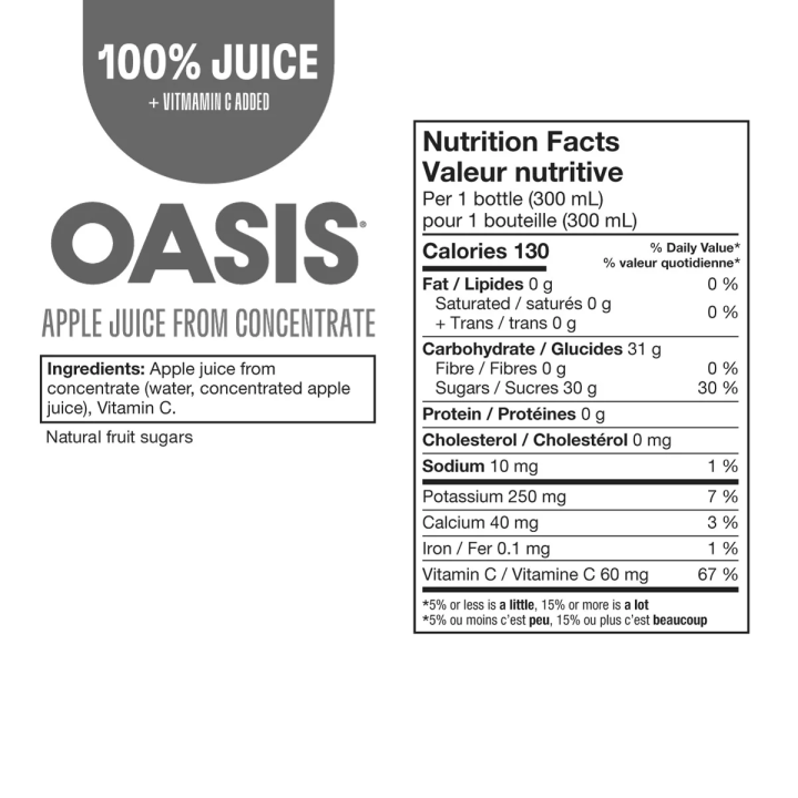 Oasis Apple Juice 24×300 ml