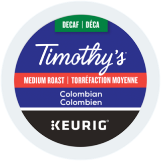 Timothy's Colombian Decaf Coffee K-Cup® Pods