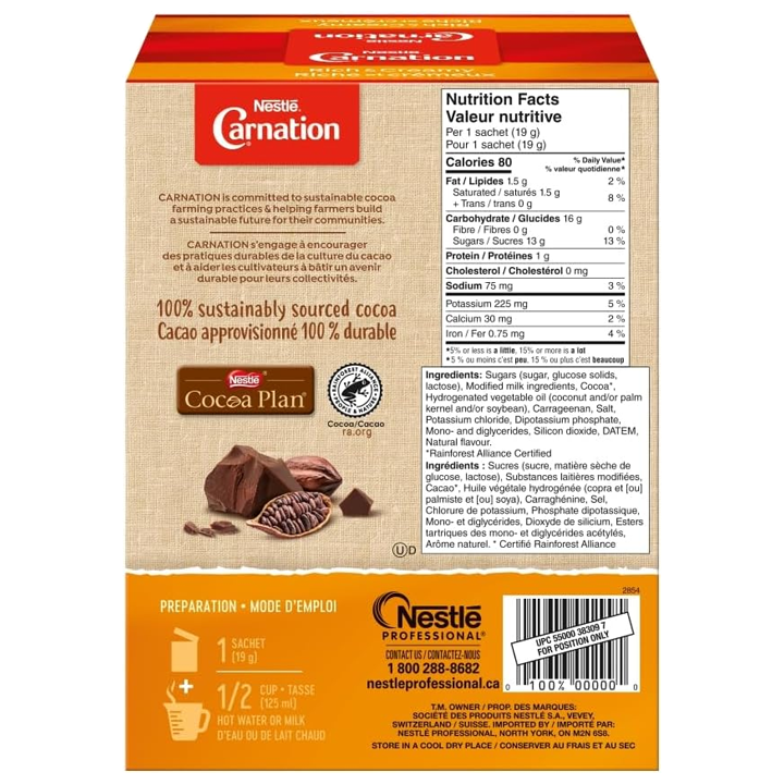 Carnation Rich & Creamy Hot Chocolate Packets 50x19g