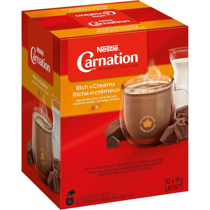 Carnation Rich & Creamy Hot Chocolate Packets 50x19g