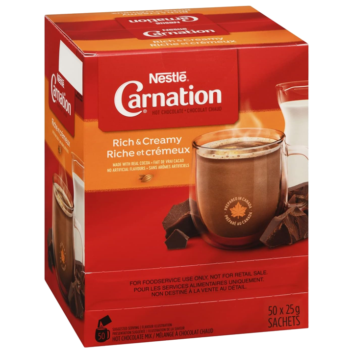 Carnation Rich & Creamy Hot Chocolate Packets 50x25g