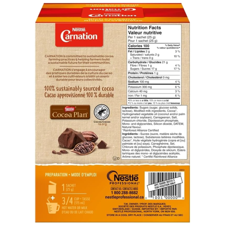 Carnation Rich & Creamy Hot Chocolate Packets 50x25g