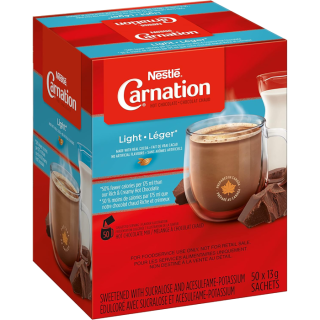 Carnation Light Hot Chocolate Packets 50x13g