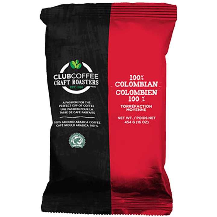 Club Coffee 100% Colombian Coffee Vending Grind 454g