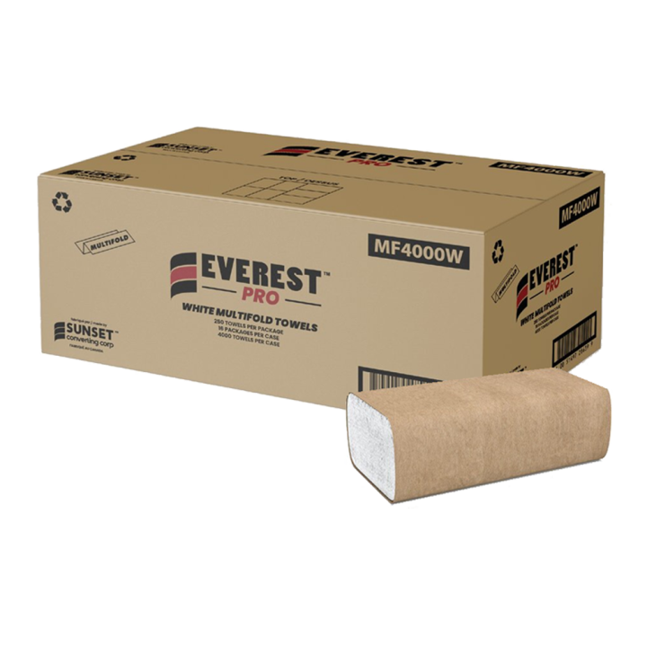 Everest Pro - Paper Hand Towel - Multifold - White - MF4000W