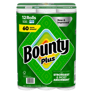 Bounty Plus Paper Towel, 12 x 91 Sheets