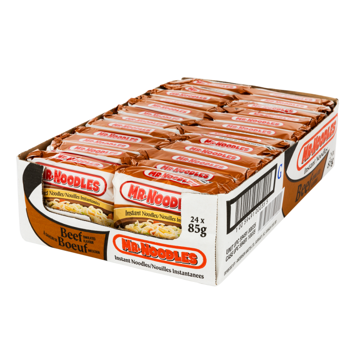 Mr. Noodles Beef Flavour Flat Instant Noodles 24×85 g