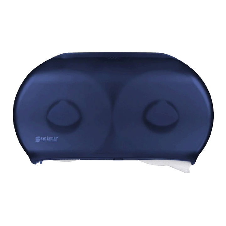 San Jamar Double Jumbo Roll Bathroom Tissue Roll Dispenser - R4000TBK