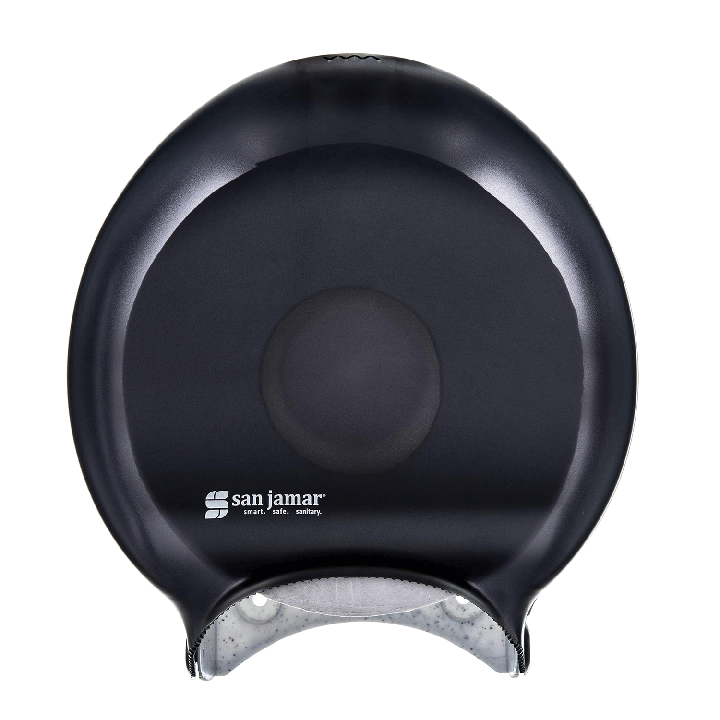 San Jamar Single Jumbo Roll Toilet Tissue Dispenser -R2000TBK