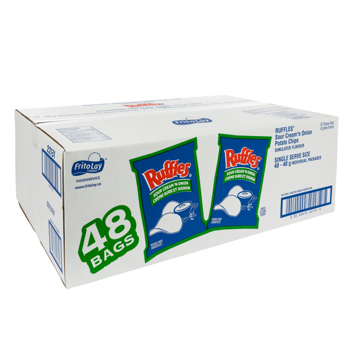 Ruffles Sour Cream & Onion Chips 48×4 g