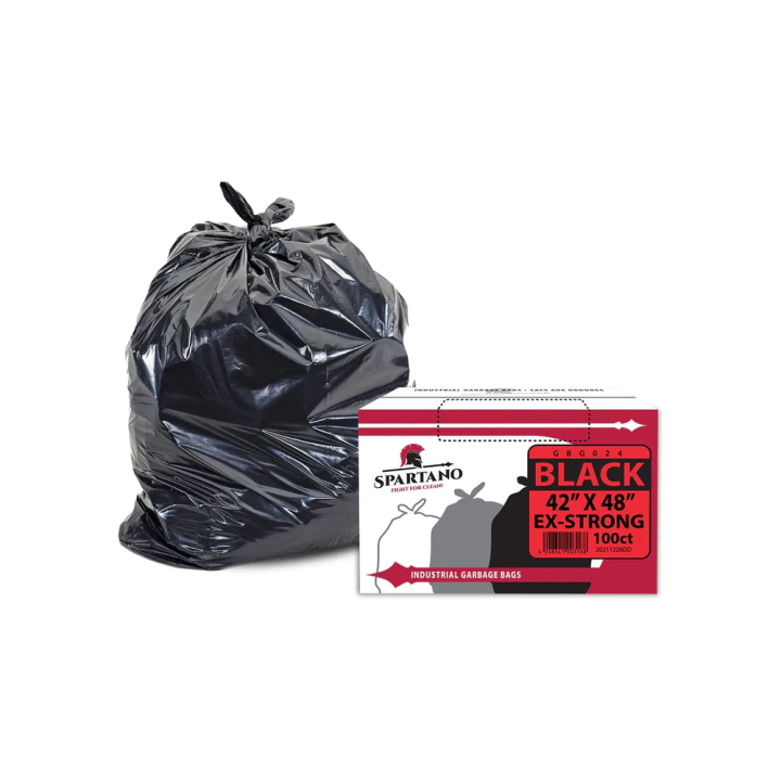 Spartano - Garbage Bags - Ex-Strong - Black - 42"x48" - 100ct