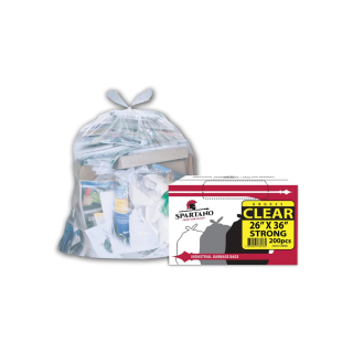 Spartano - Garbage Bags - Strong - Clear - 26"x36" - 200ct