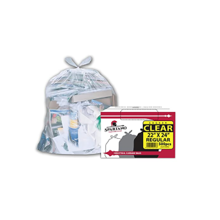Spartano - Garbage Bags - Regular - Clear - 22"x24" - 500ct