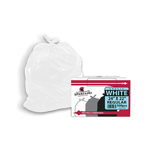 Spartano - Garbage Bags - Regular - White - 24"x22" - 500ct