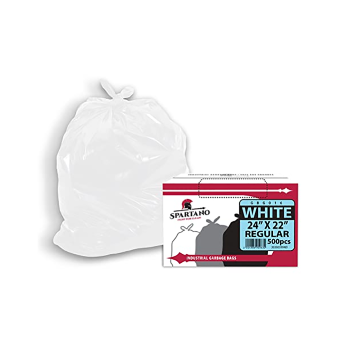 Spartano - Garbage Bags - Regular - White - 24"x22" - 500ct