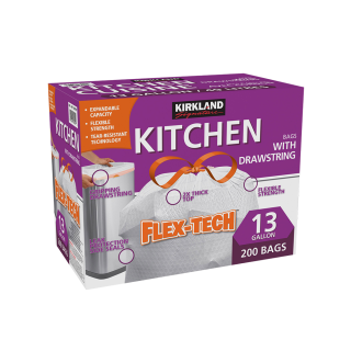 Kirkland Signature Drawstring Kitchen Bags 200ct