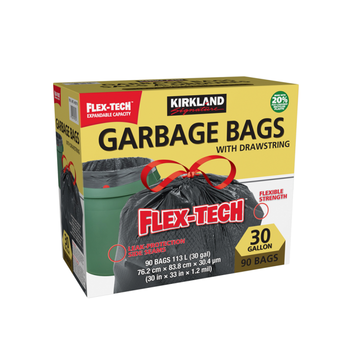 Kirkland Signature - Drawstring Garbage Bags - 30"x33" - 90ct
