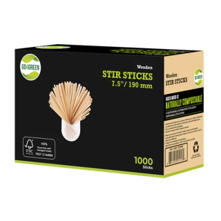 GO4GREEN Wooden Stir Sticks 7.5" 1000ct