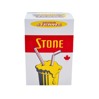 Stone - Plastic Straw - 8" Milkshake Wrapped