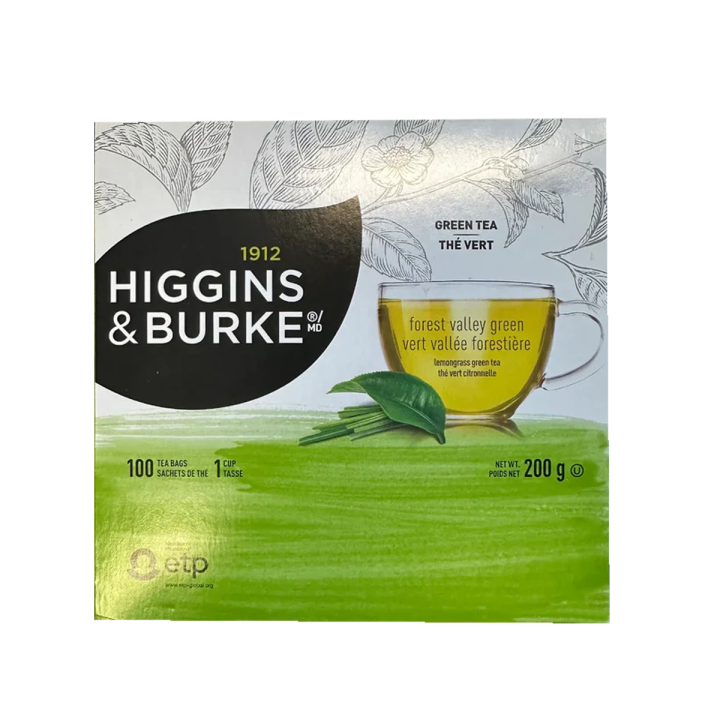 Higgins & Burke Forest Valley Green Filterbag Tea 100 Count