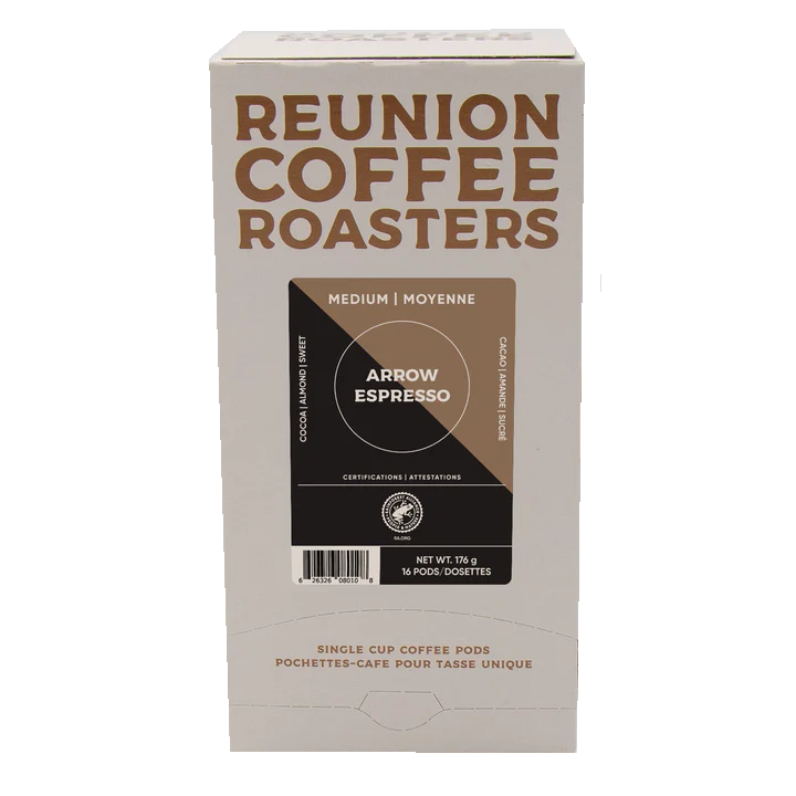 Reunion Coffee Roasters Arrow Espresso Coffee Pods 16 Pack