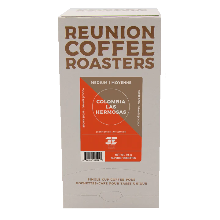 Reunion Coffee Roasters Colombia Las Hermosas Coffee Pods 16 Pack