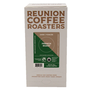 Reunion Coffee Roasters Organic French Roast  Coffee Pods 16 Pack