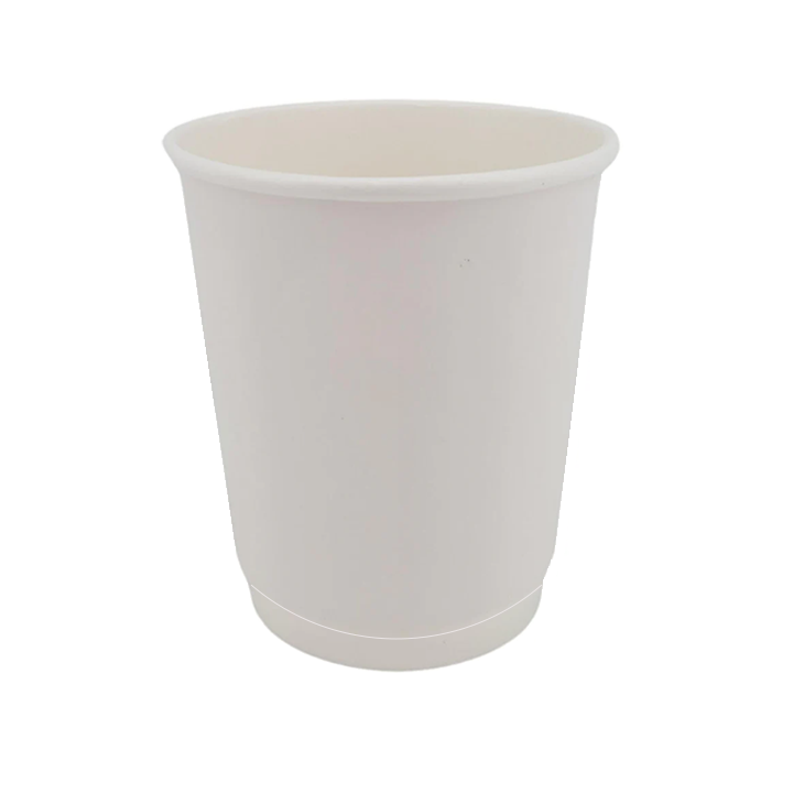 10oz Squat Hot Paper Cup - Double Wall - White