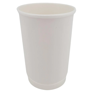 12oz Squat Hot Paper Cup - Double Wall - White