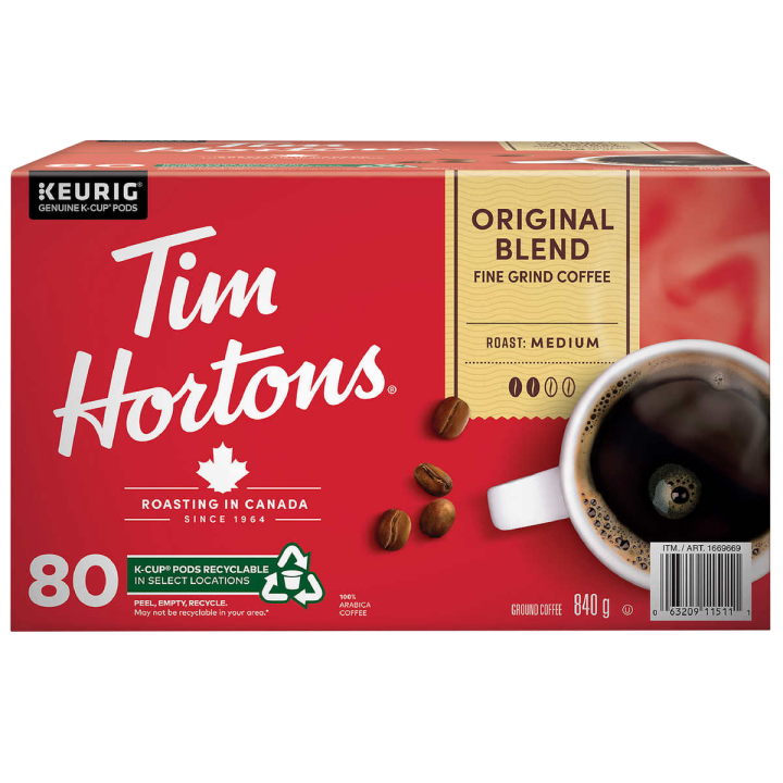 Tim Hortons Original Blend Coffee K-Cup® Pods 80 count