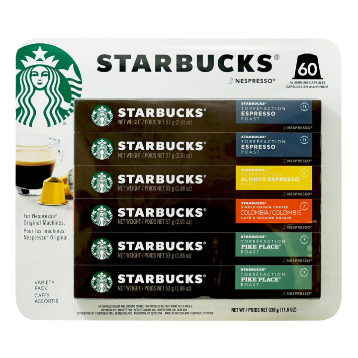 Starbucks Nespresso Original Line Variety Pack 60 ct