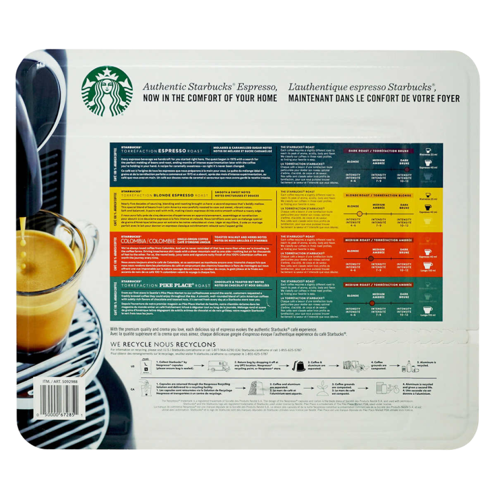 Starbucks by Nespresso Single Serve 60 ct