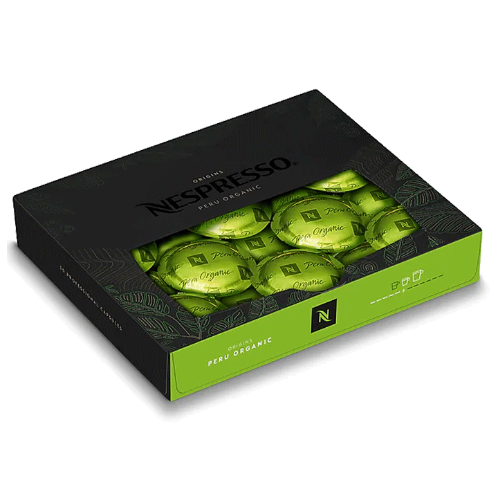 Nespresso Pro Peru Organic Coffee Capsules - 50 Pack