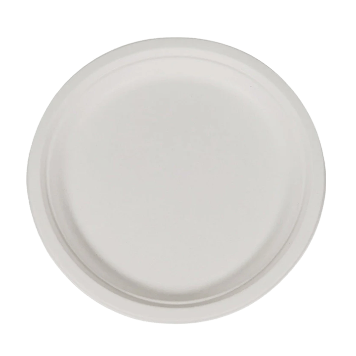 Eco-Craze - 9" Round Bagasse Lunch Plates