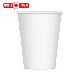 Genpak 10 oz Squat Paper Hot Drink Cup - White