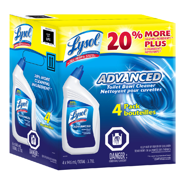 Lysol Advanced Toilet Bowl Cleaner 4×946 mL
