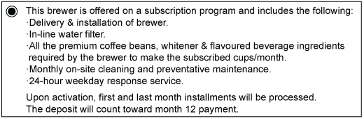 Keurig Bean-to-Cup Subscription Program